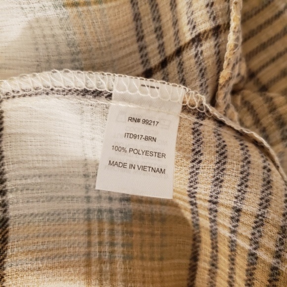 Charming Charlie Plaid Button & Peplum Cami - Picture 6 of 6